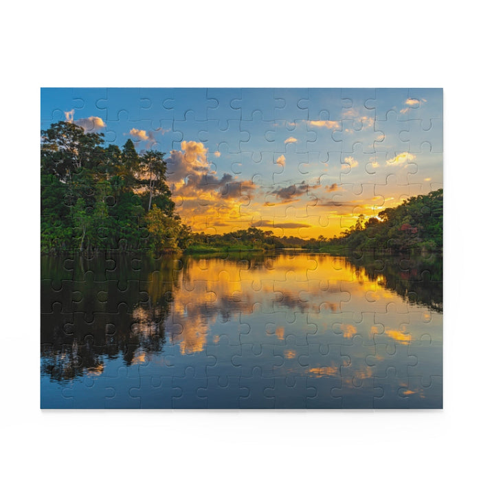 Guyana Amazon River Sunset 252 Piece Puzzle (120, 252, 500-Piece)