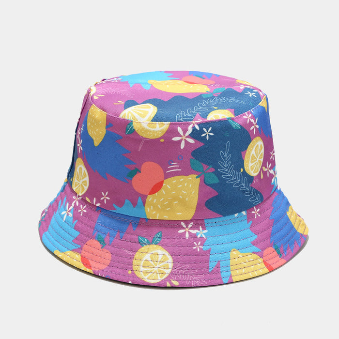 Unisex Fruit Pattern Reversible Bucket Hat