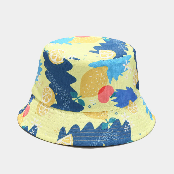 Unisex Fruit Pattern Reversible Bucket Hat