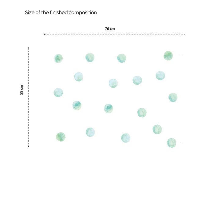 Mint Dots Wall Pattern