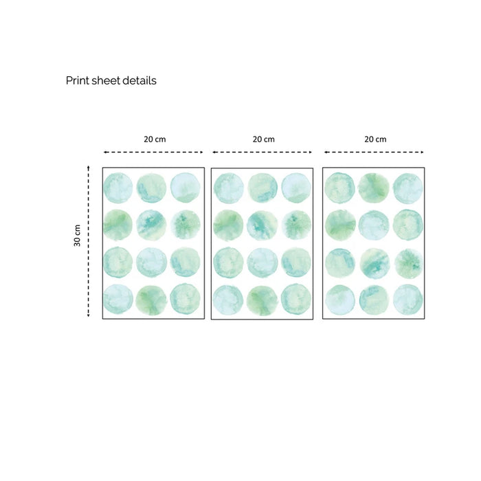 Mint Dots Wall Pattern