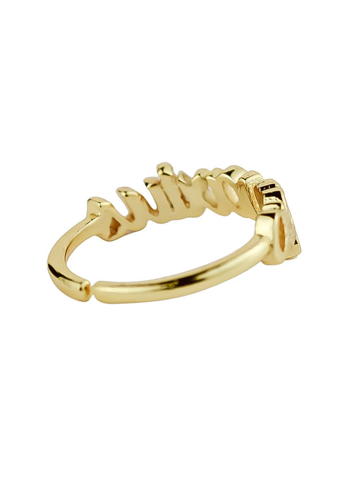 Aquarius Zodiac Ring by Bombay Sunset