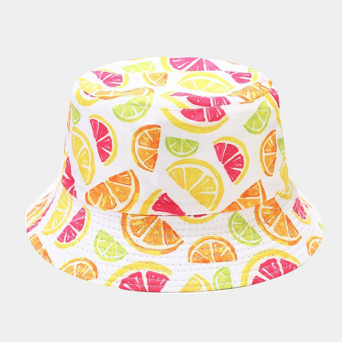 Unisex Fruit Pattern Reversible Bucket Hat