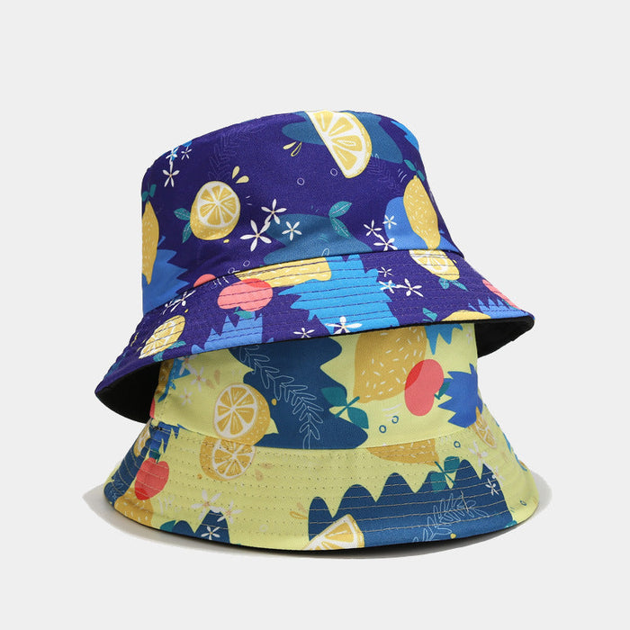 Unisex Fruit Pattern Reversible Bucket Hat