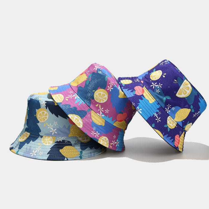 Unisex Fruit Pattern Reversible Bucket Hat