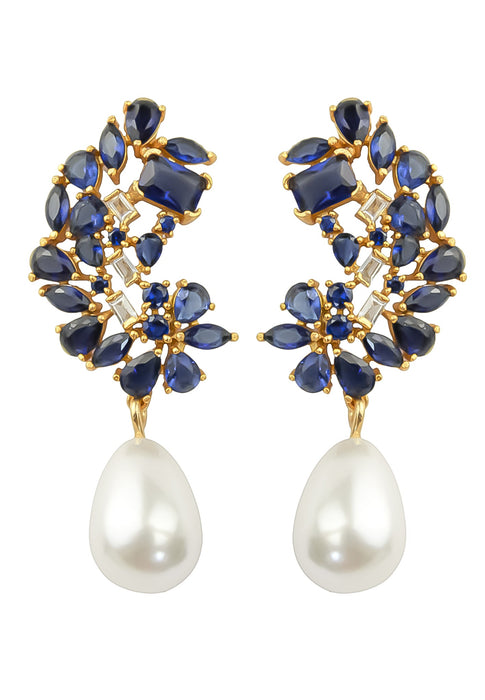Golden Frosty Pearl Earrings by Bombay Sunset