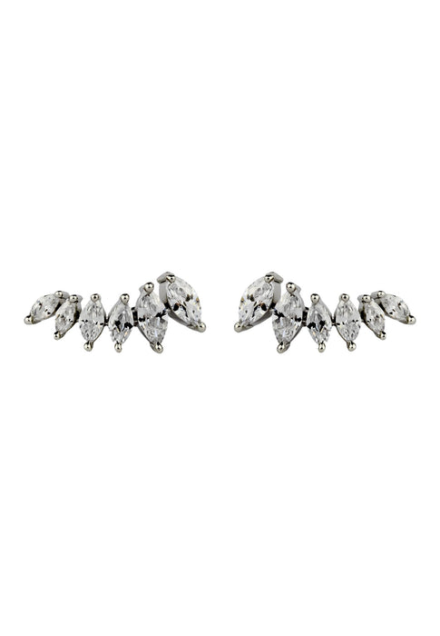 Silver Stepping Earrings by Bombay Sunset