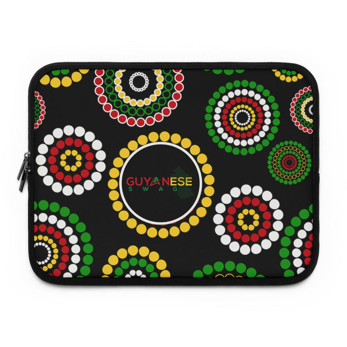 Guyanese Swag Ice Gold Green Floral Laptop Sleeve