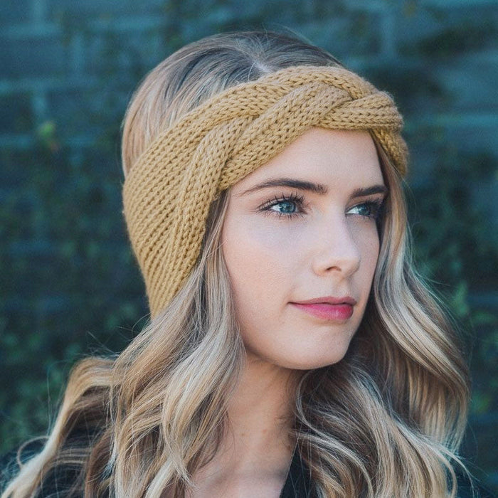 Women Warm Crocheted Headwrap