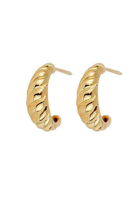 Golden Croissant Earrings by Bombay Sunset