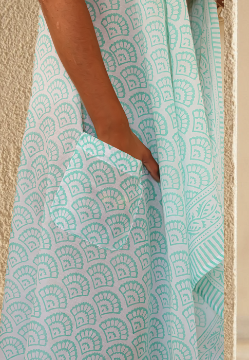 Turquoise Mykonos Boho Dress by Bombay Sunset