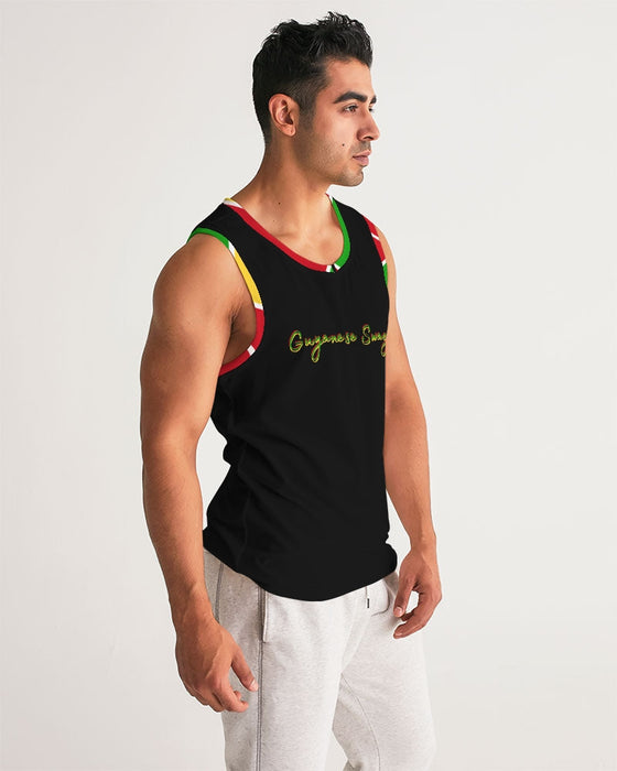 Guyanese Swag Ice Gold Green Men's Sports Tank