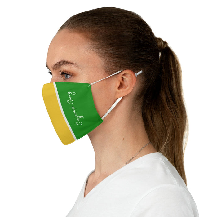 Guyanese Swag Ice Gold Green Fabric Face Mask