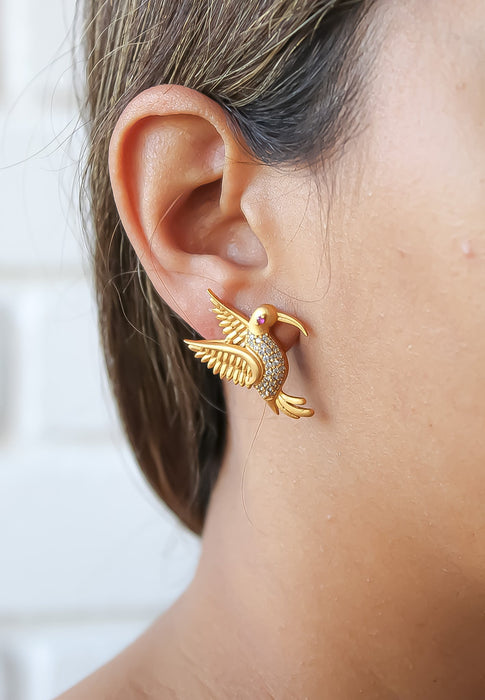 Amazonian Hummingbird Stud Earrings by Bombay Sunset