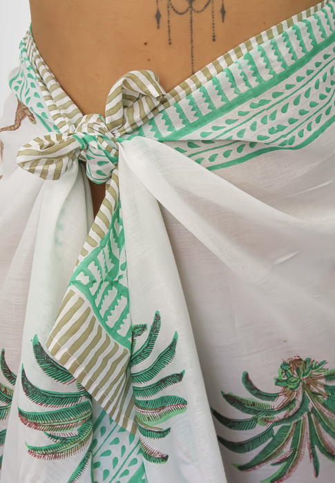 Green Palm Tree Beach Wrap by Bombay Sunset