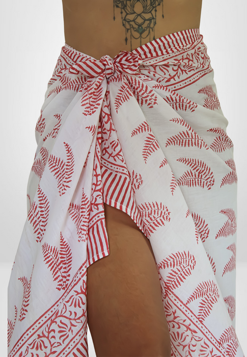 Red Asopalav Beach Wrap by Bombay Sunset
