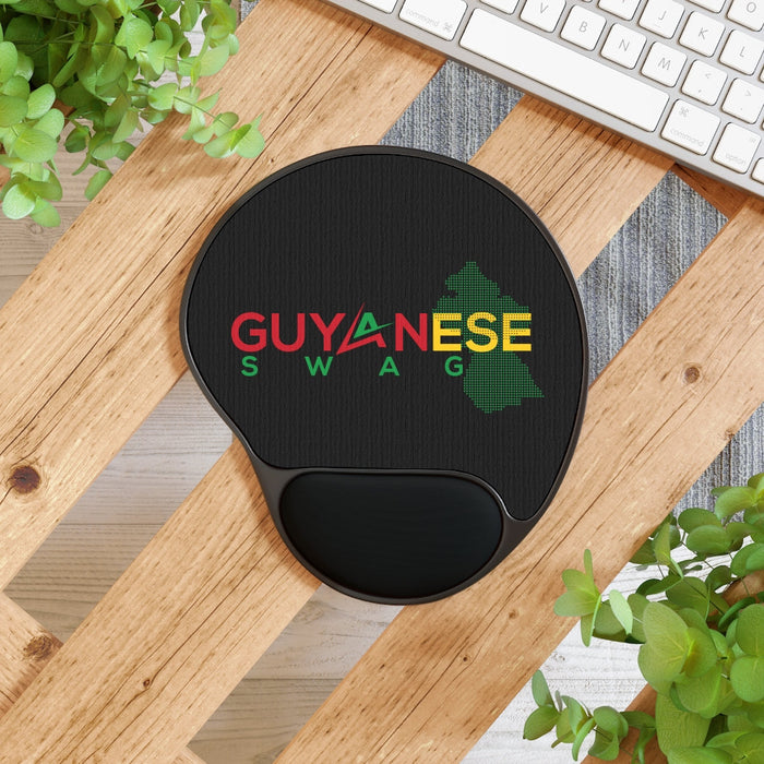 Guyanese Swag Guyana Map Mouse Pad With Wrist Rest