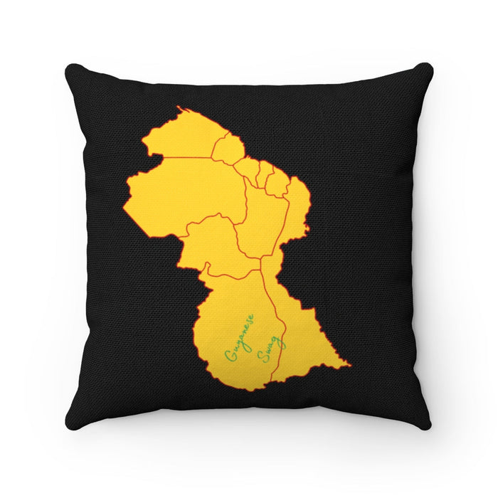 Guyana Map Spun Polyester Square Pillow
