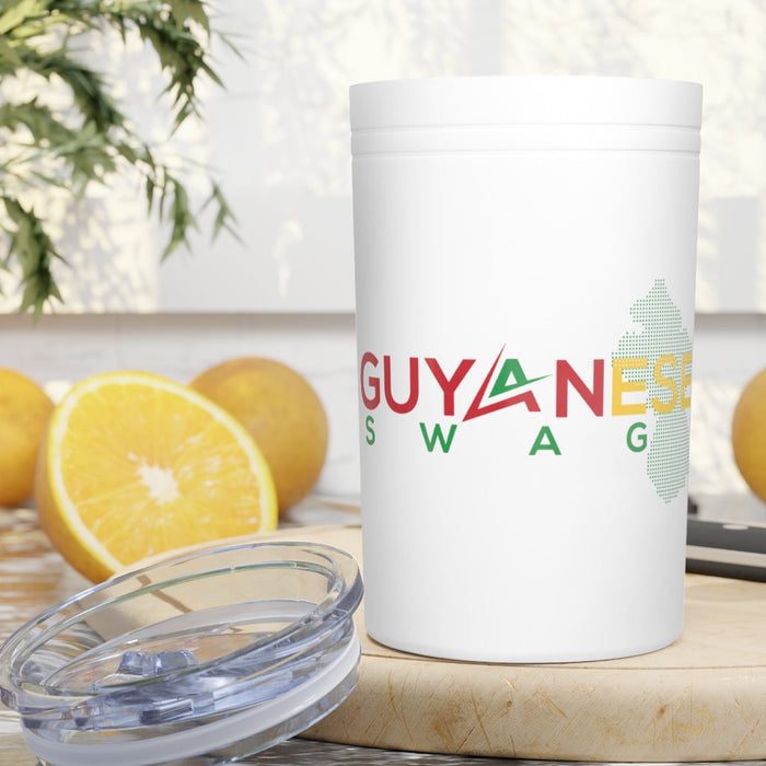 Guyanese Swag Guyana Map Vacuum Tumbler & Insulator, 11oz.
