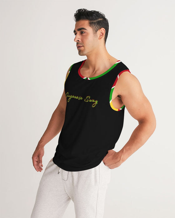 Guyanese Swag Ice Gold Green Men's Sports Tank