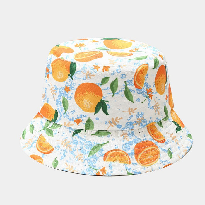 Unisex Fruit Pattern Reversible Bucket Hat