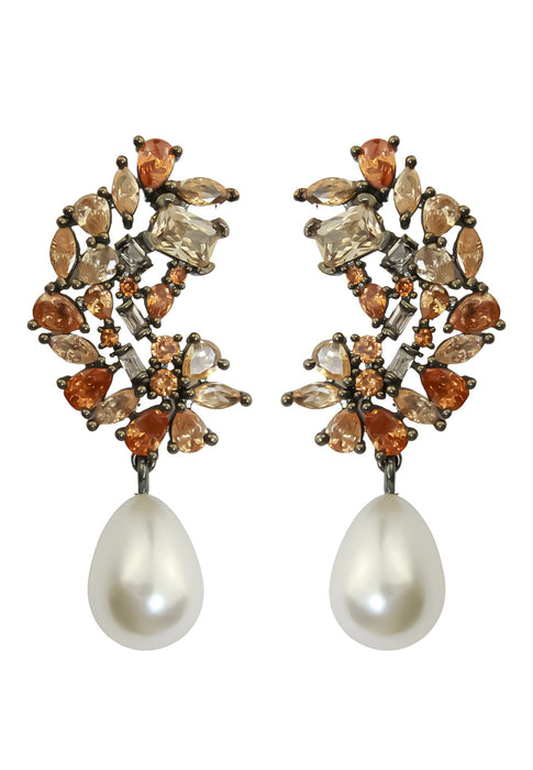 Frosty Pearl Earrings by Bombay Sunset