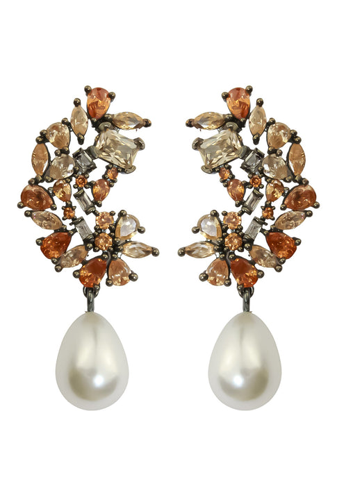 Frosty Pearl Earrings by Bombay Sunset