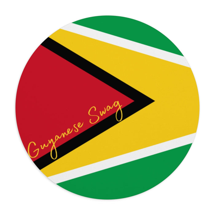 Guyanese Flag Circle Mouse Pad