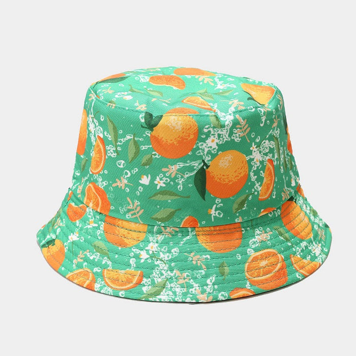 Unisex Fruit Pattern Reversible Bucket Hat