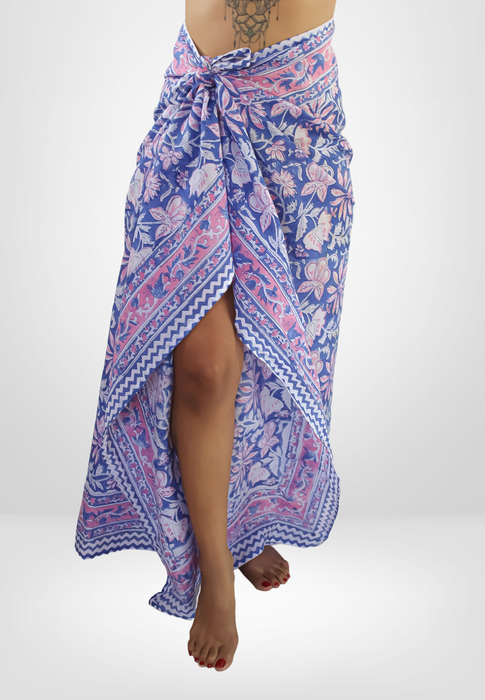 Blue Petunia Beach Wrap by Bombay Sunset