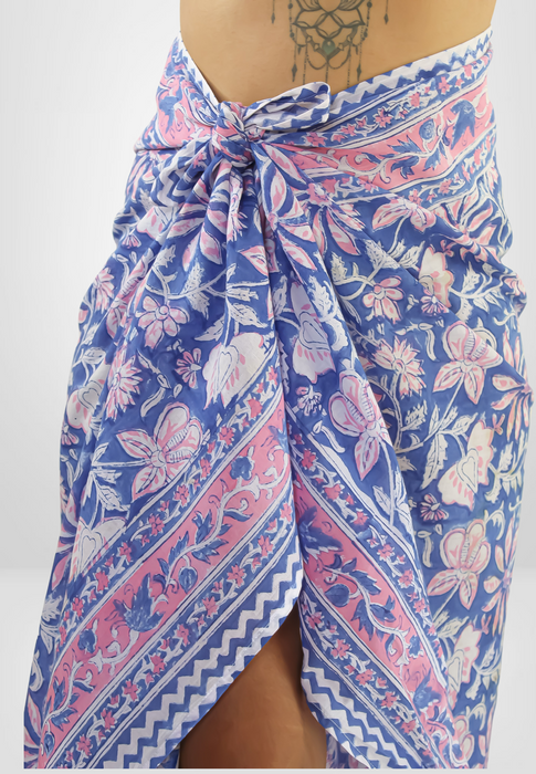 Blue Petunia Beach Wrap by Bombay Sunset