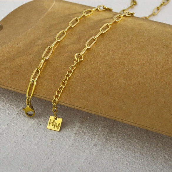 DALIA Essential Gold Chain Link Paper-Clip Necklace