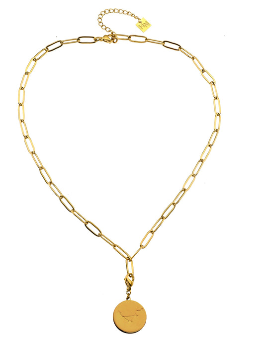 DALIA Essential Gold Chain Link Paper-Clip Necklace