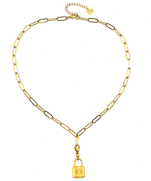 DALIA Essential Gold Chain Link Paper-Clip Necklace