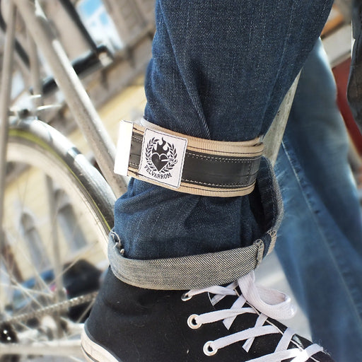 Trousers Strap from Recycled Bicycle Tube – Light Brown