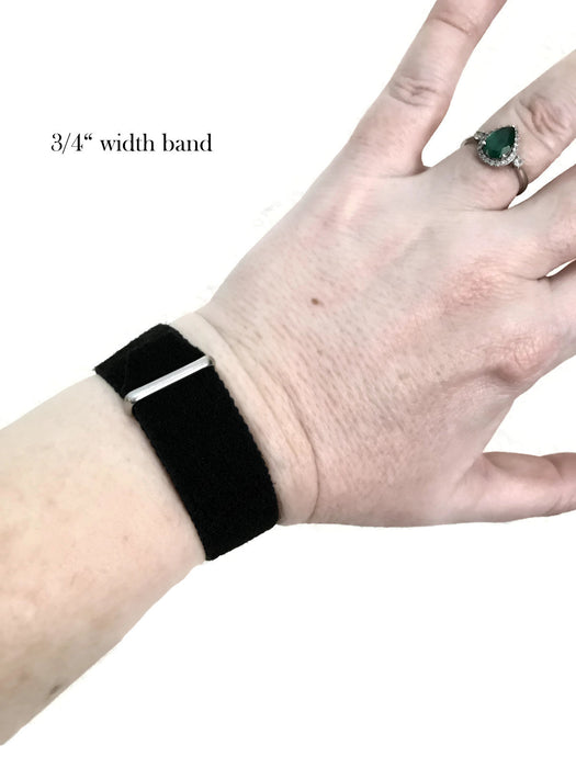 Motion Sickness Bands- Adjustable Acupressure Bracelets- Calming Nausea Relief (pair) Black