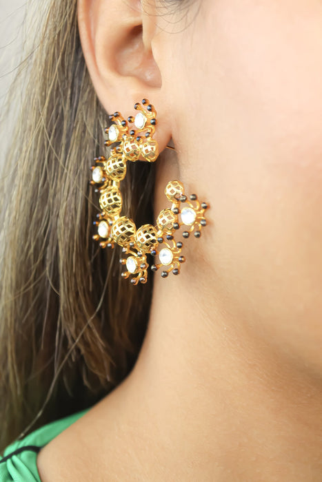 True Jasmin Hoop Earrings by Bombay Sunset