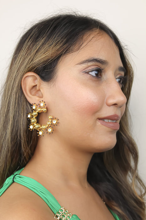 True Jasmin Hoop Earrings by Bombay Sunset