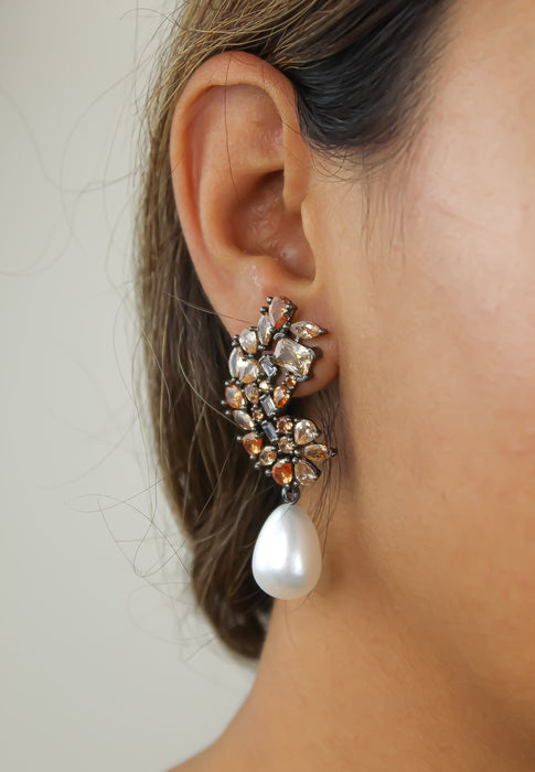 Frosty Pearl Earrings by Bombay Sunset