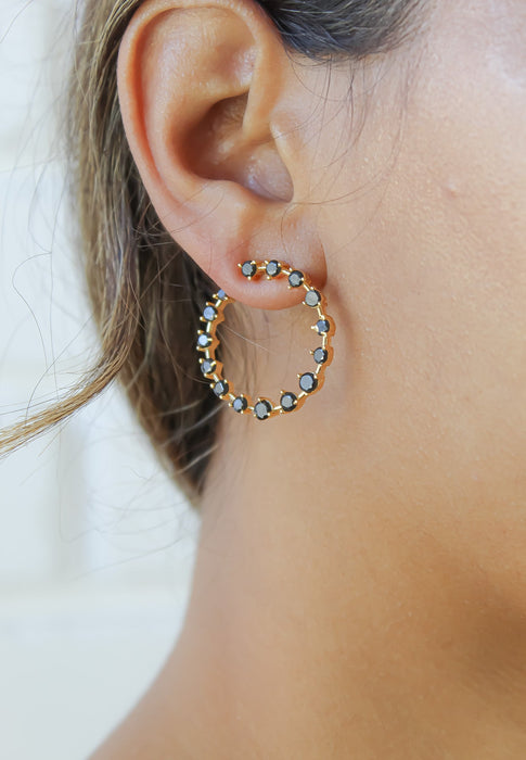 Zircons Crown Earrings by Bombay Sunset