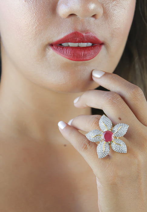 Zircons Lilly Ring by Bombay Sunset