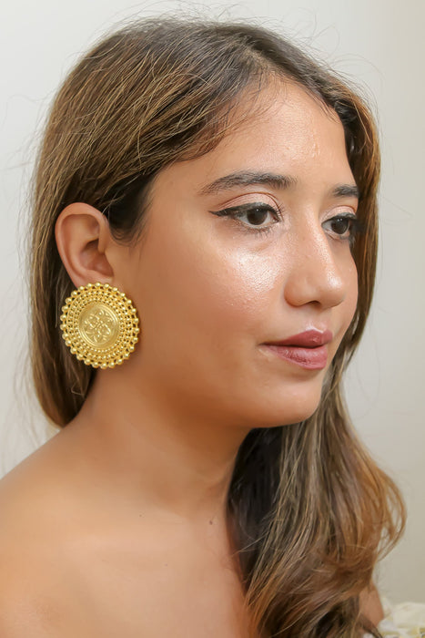 Golden Mandala Earrings by Bombay Sunset