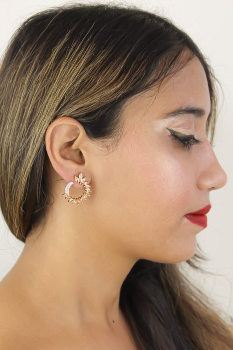 Rose-gold Viper Earrings by Bombay Sunset