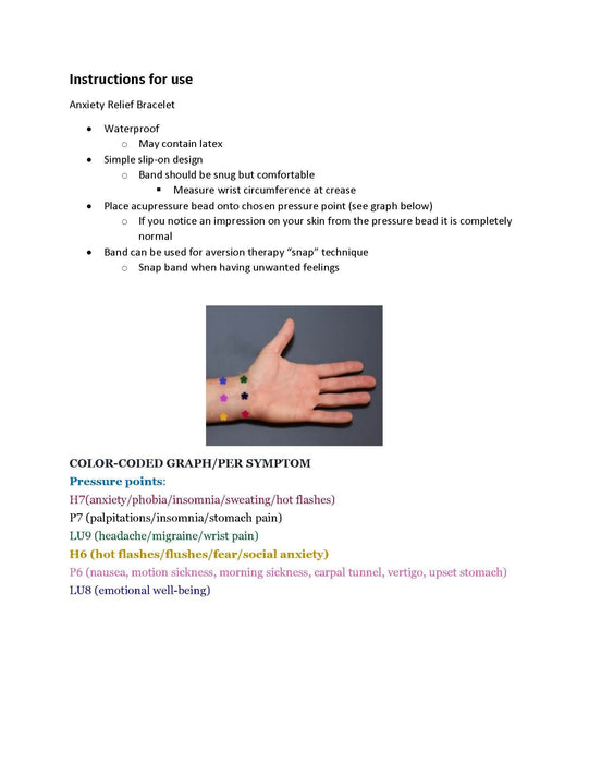 AcuBalance Hot Flash Bracelet- Calming Anxiety Relief- Pain Free Acupressure- Waterproof Durable