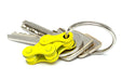 Bike Key Ring “4” made of Recycled Bike Chain yellow