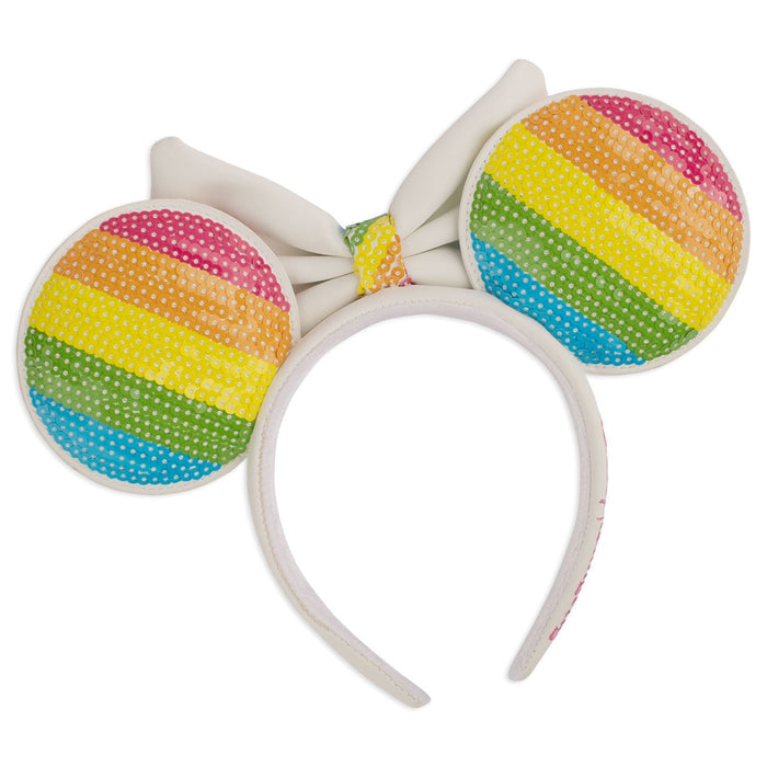 Loungefly Disney Sequin Rainbow Minnie Ears Headband