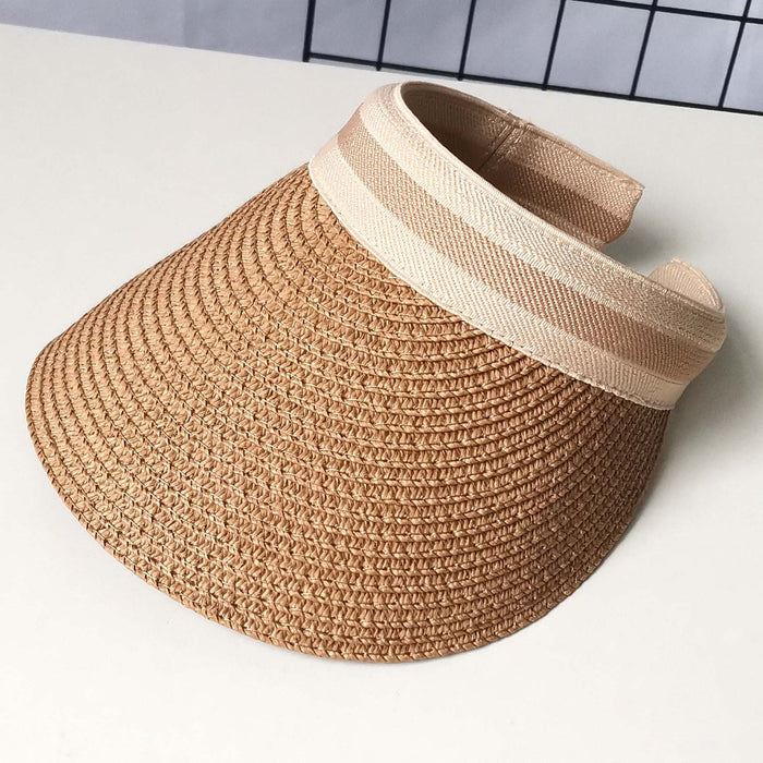 Women's Summer Empty Top Sun Protection Straw Hat