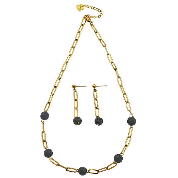 MYAH Volcanic Lava Stone Necklace