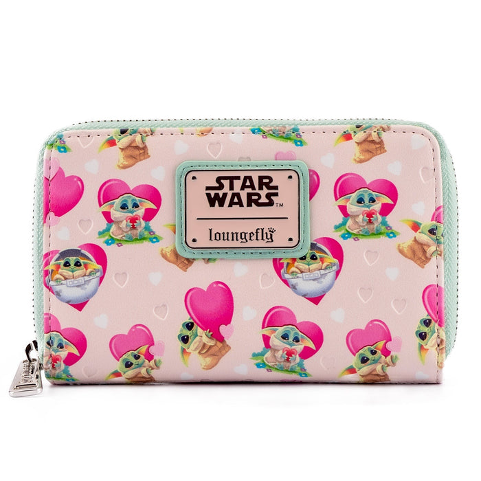 Loungefly - Star Wars Mandalorian Grogu Valentines Zip Around Wallet