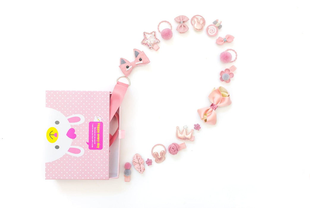 Kids Hair Accessories Gift Box For Girls | 18Pcs | Gift Set For Kids 0-10 Years